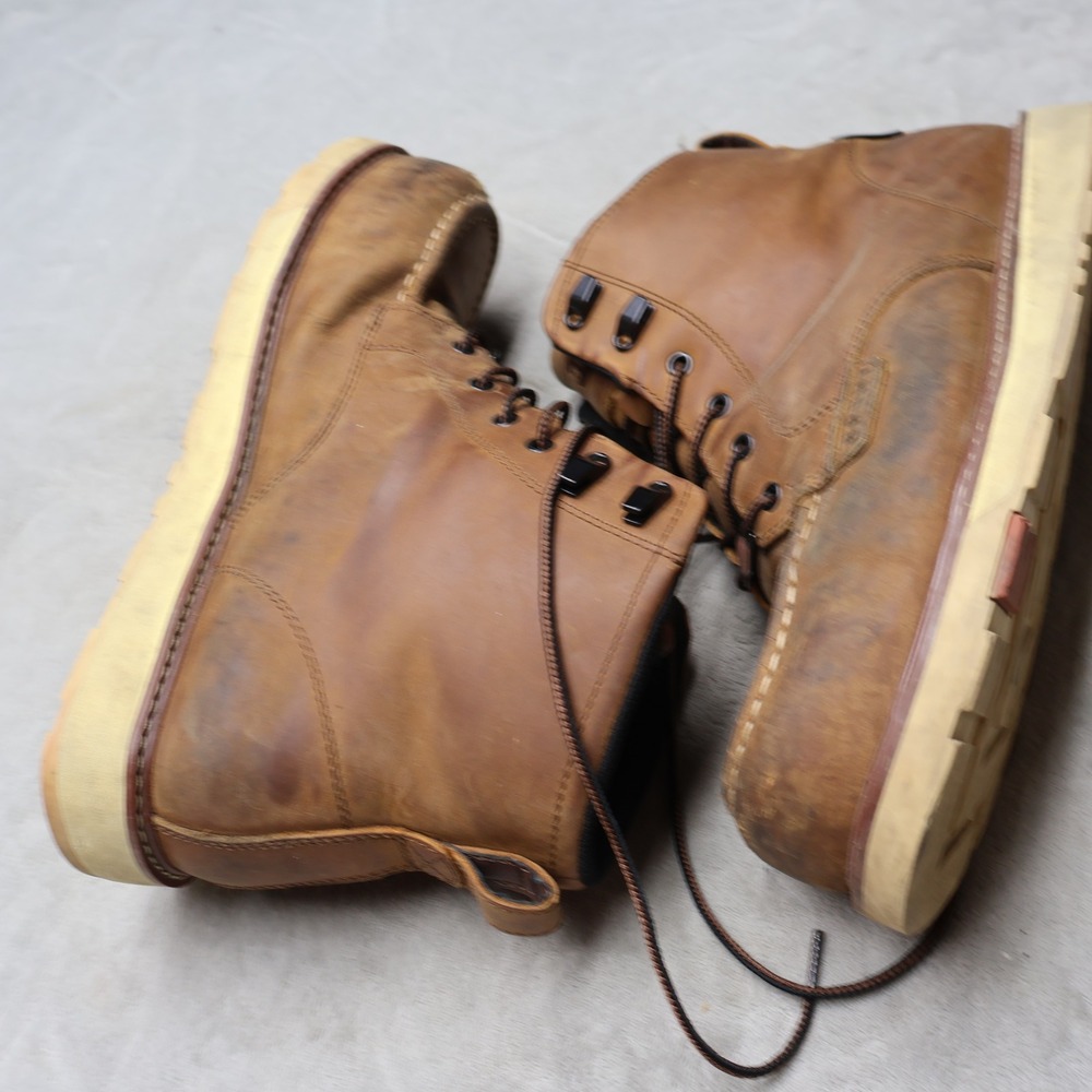 Brunt Men 12 Work Boots Brown Leather Marin Composite Toe Rugged Lace Up Utility - Picture 6 of 16